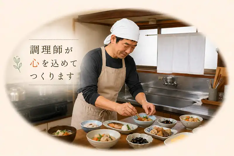 腕をふるう調理スタッフ